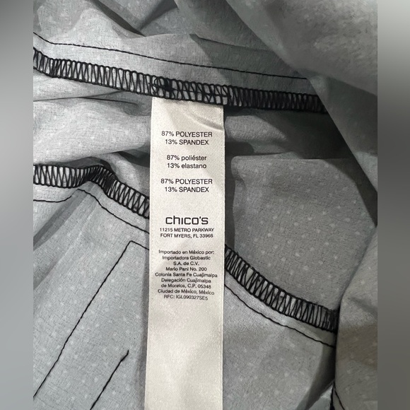 Chico’s size 3, XL , size 16,  2 piece black jacket and pant set - Picture 5 of 6